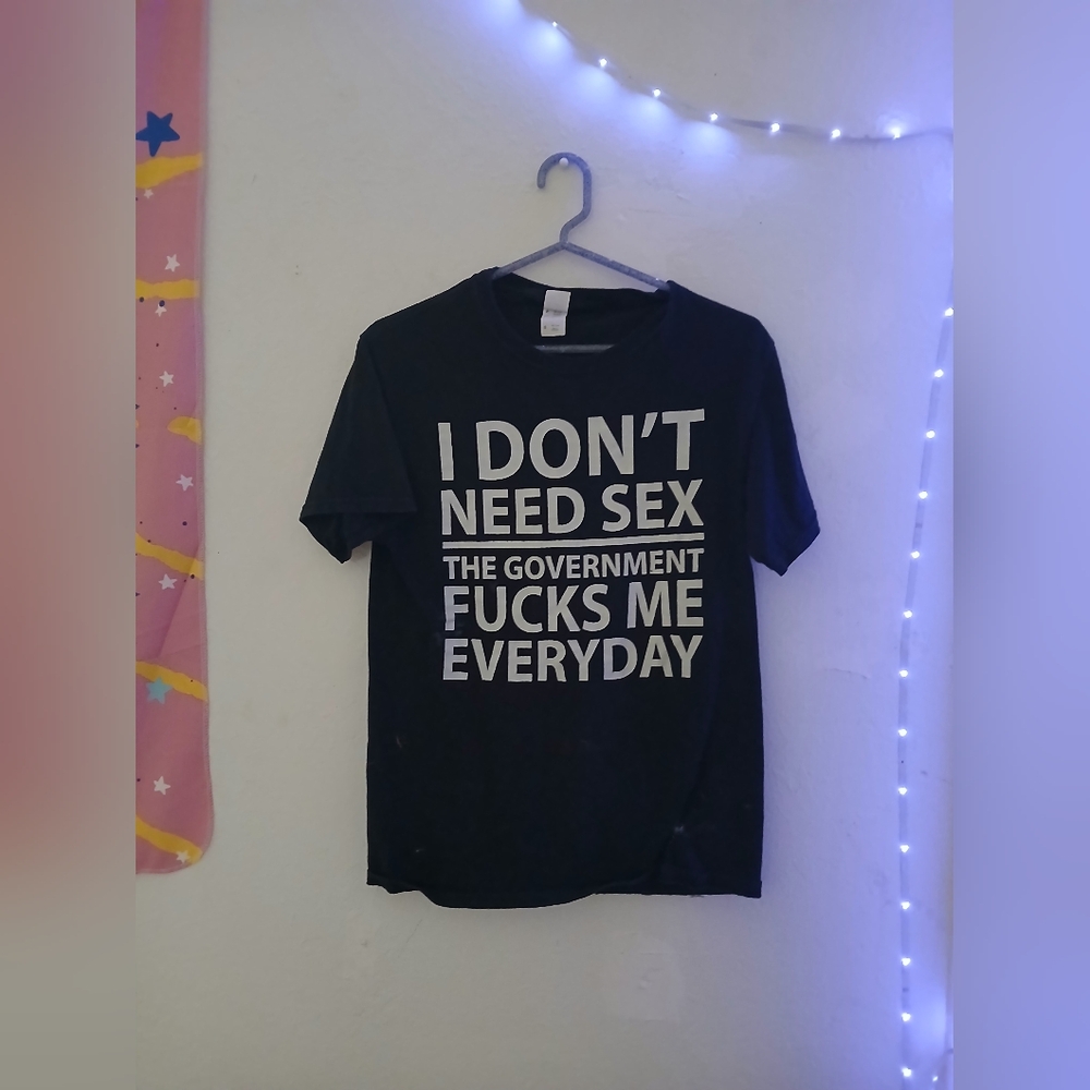 Black Graphic T-Shirt with Bold Statement